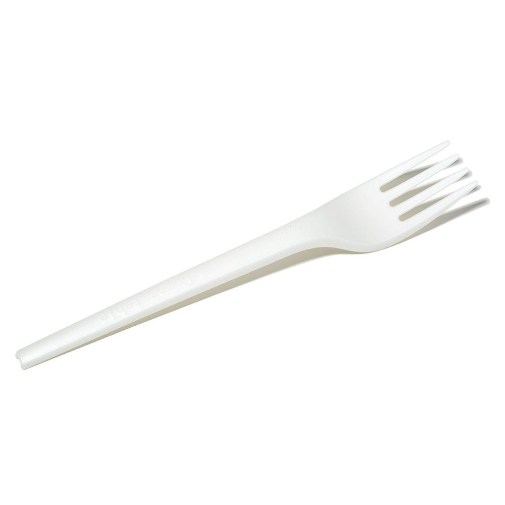 CPLA Compostable Natural White Fork