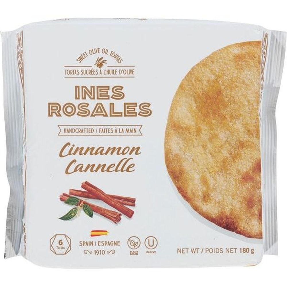 Ines Rosales Cinnamon Sweet Olive Oil Tortas, 180 G -- 10 Per Case