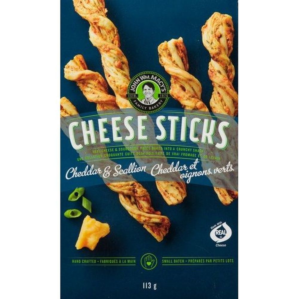 John Wm. Macy's Cheddar And Scallion Cheesesticks, 113 G -- 6 Per Case