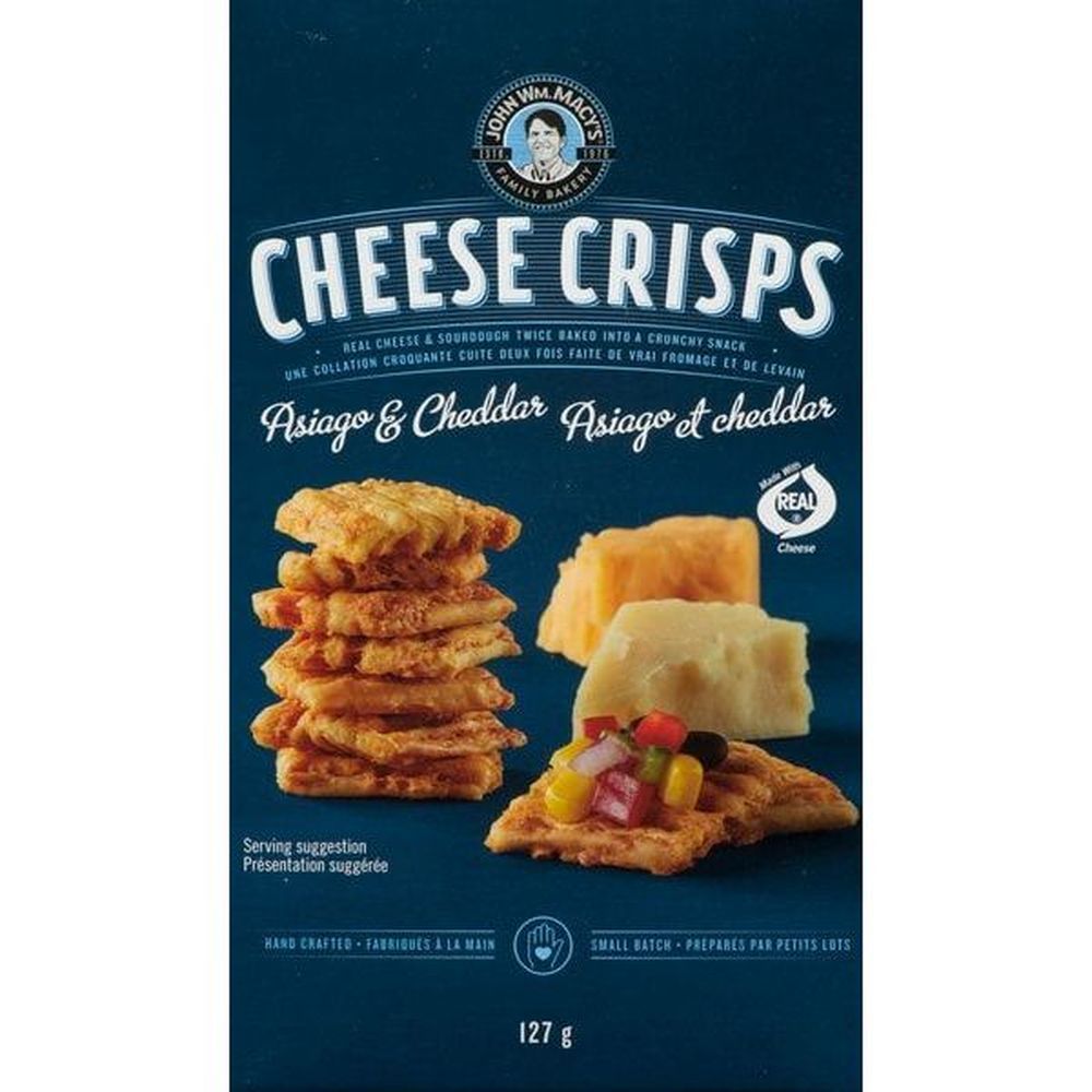 John Wm. Macy's Asiago And Cheddar Cheesecrisps, 127 G -- 6 Per Case