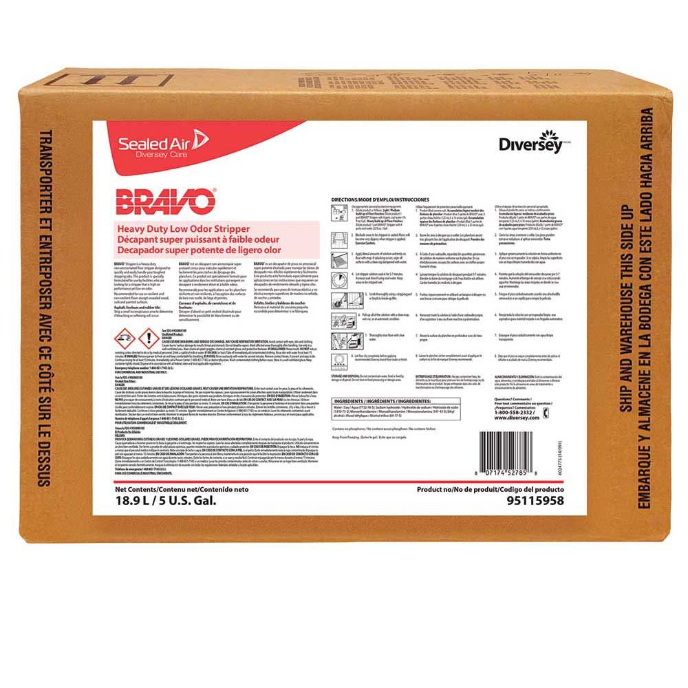 Diversey Bravo Heavy Duty Low Odour Stripper, 5 Gal