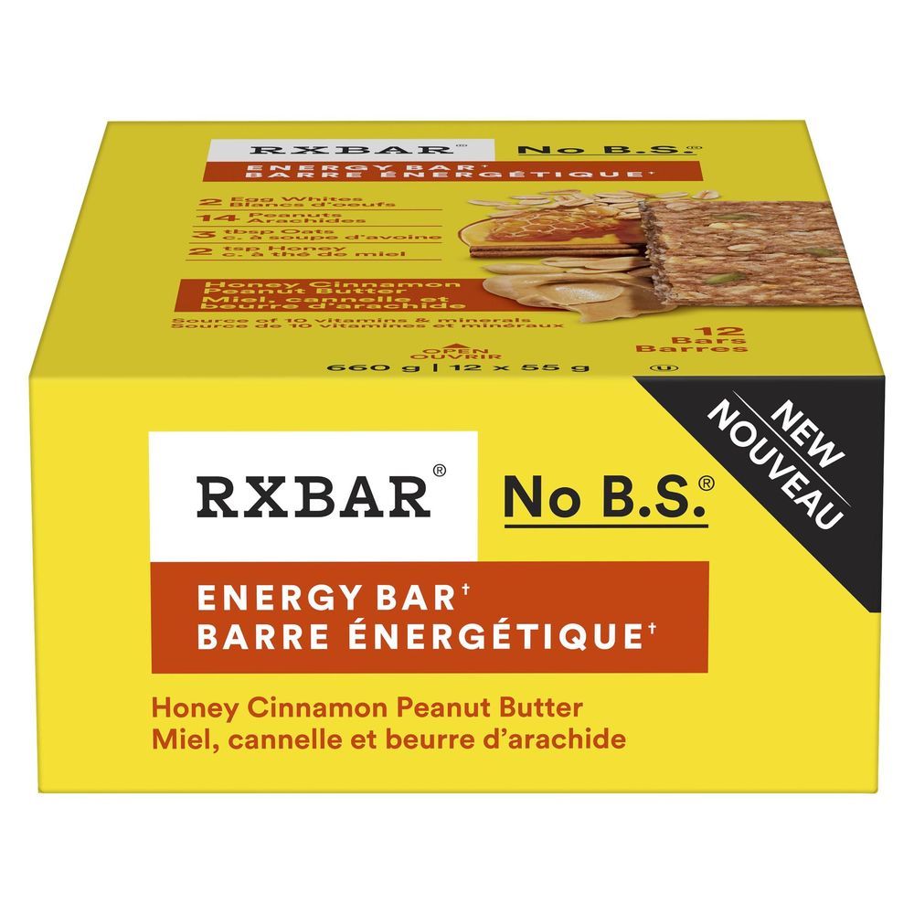 Rxbar Honey Cinnamon Peanut Butter Energy Bar, 55 G