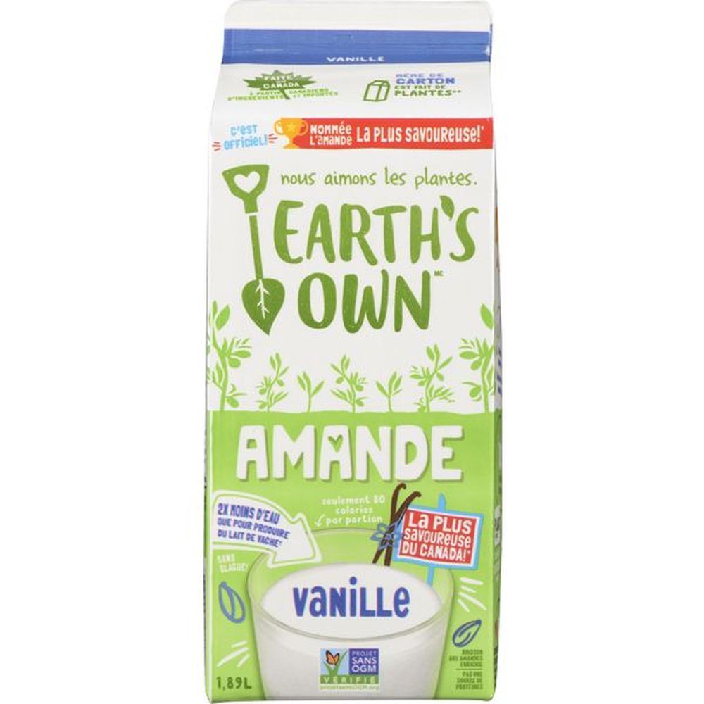Earth's Own Fortified Vanilla Almond Beverage, 1.89 L