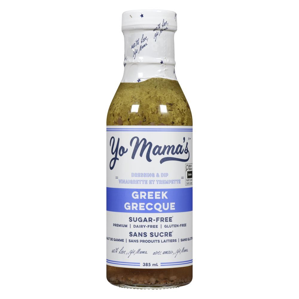 Yo Mama's Sugar Free Greek Dressing And Dip, 385 Ml
