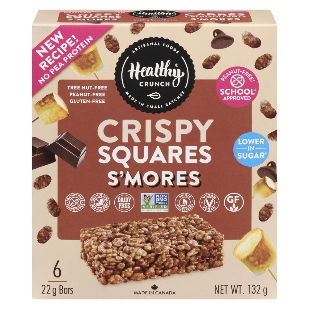 Healthy Crunch School Approved S'mores Rice Crispy Squares, 132 G -- 6 Per Case
