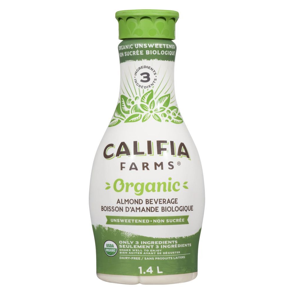 Califia Farms Organic Unsweetened Almond Milk, 1.4 L -- 6 Per Case