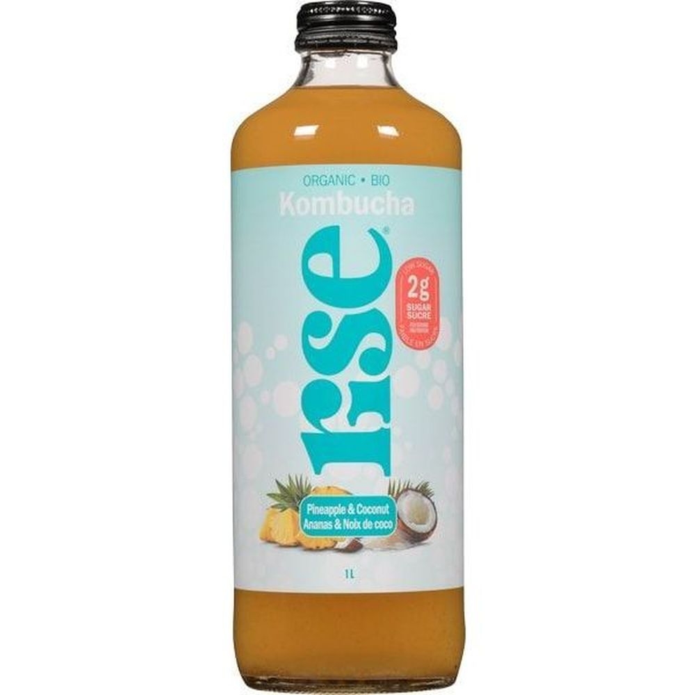 Rise Organic Pineapple And Coconut Kombucha, 1 L -- 6 Per Case
