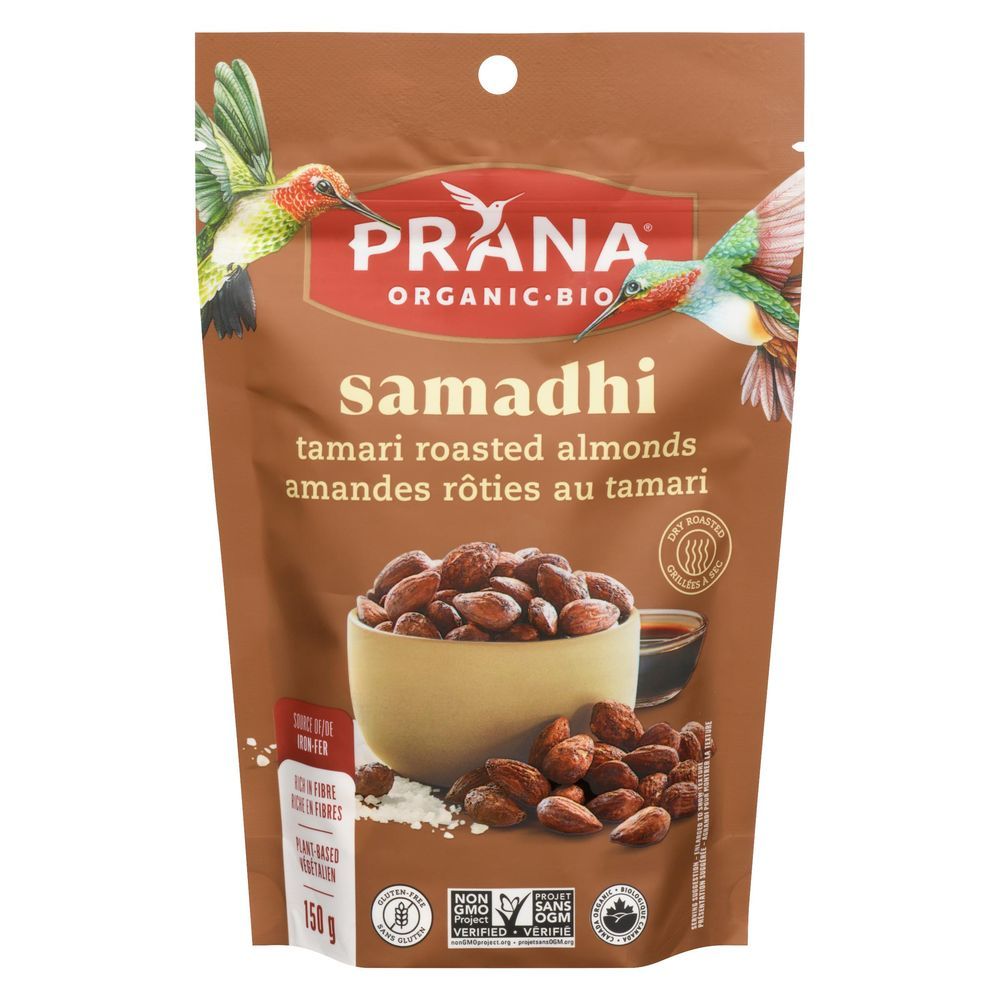 Prana Samadhi Wheat-free Tamari Roasted Almonds, 150 G