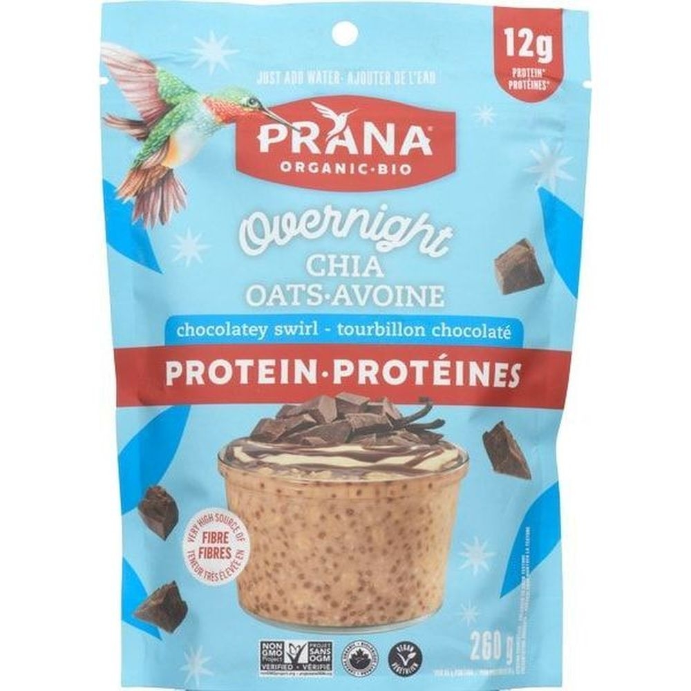 Organic Overnight Chia Oats with Protein Chocolatey Swirl