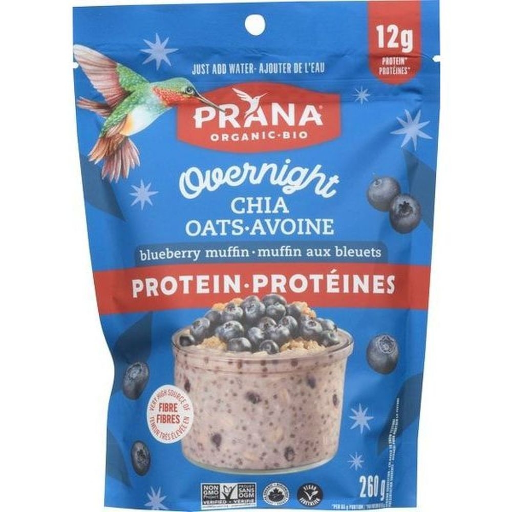 Organic Overnight Chia Oats with Protein Blueberry Muffin
