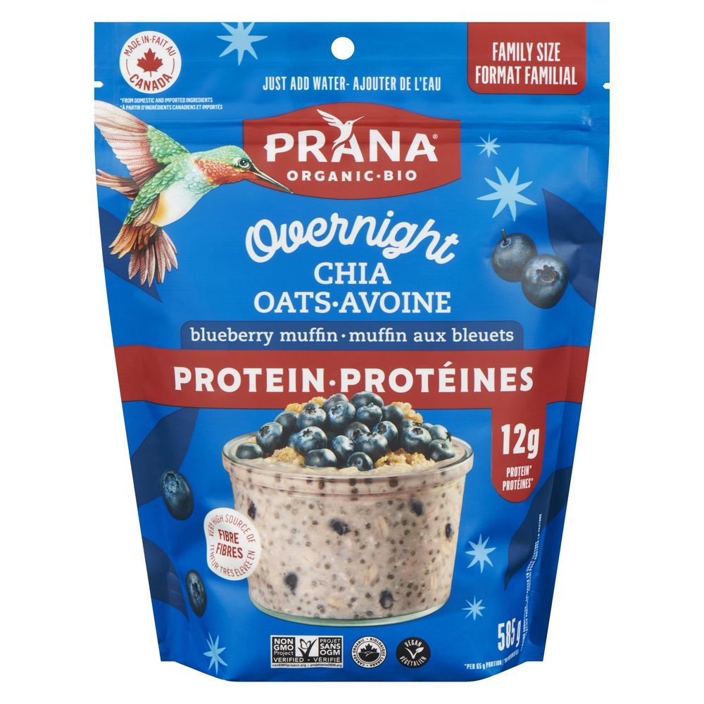Prana Blueberry Muffin Overnight Chia Oats, 585 G